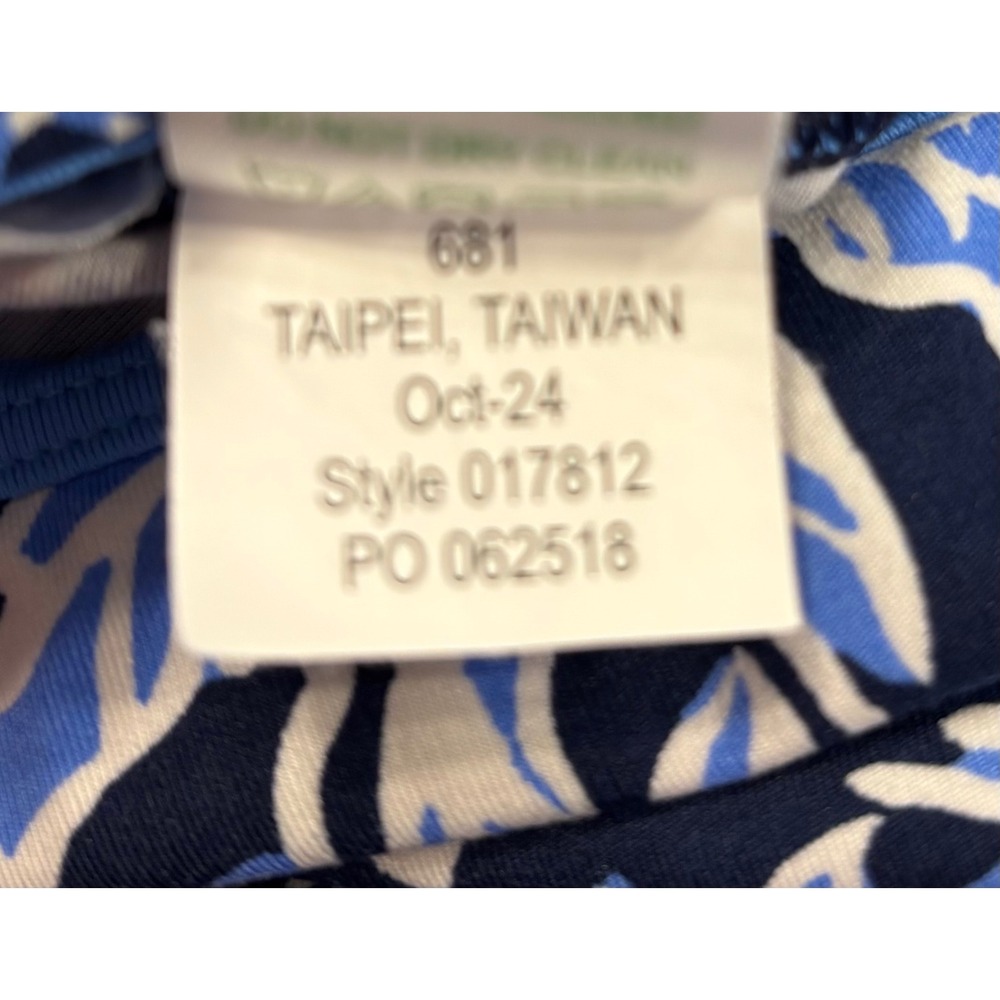 Lilly Pulitzer Luxletic Leggings M Navy Blue Sea You Soon Tropical Pocket 017812 - Picture 7 of 7